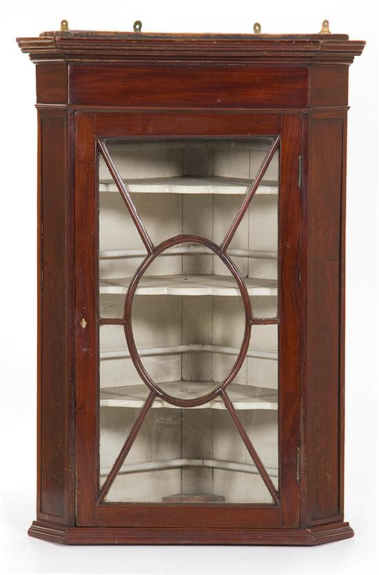 George III mahogany hanging corner 137678