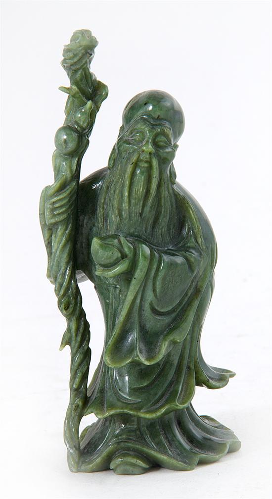 Chinese carved nephrite jade figure 1376a8