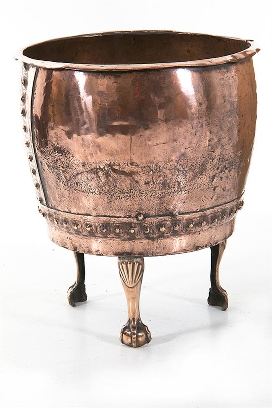 Chippendale style brass wine cooler