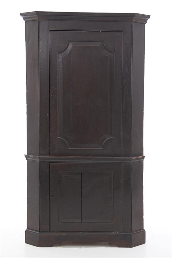 Georgian oak corner cupboard early