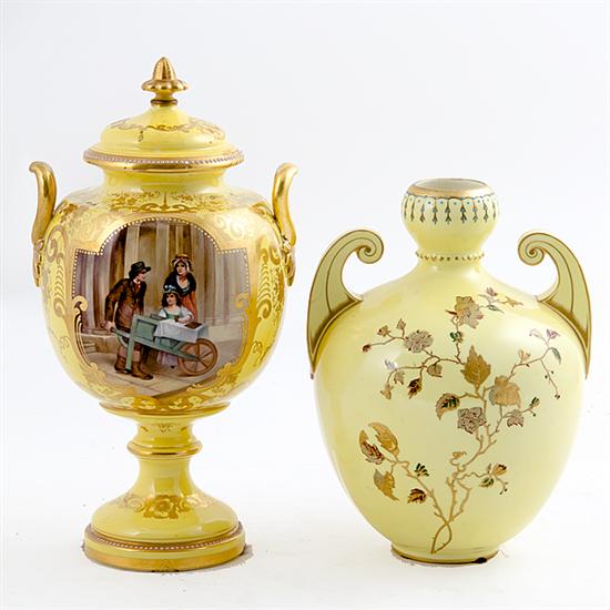 Royal Bonn and Derby covered urn 1376f2