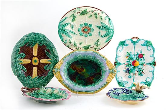 English and American majolica dishes 137700