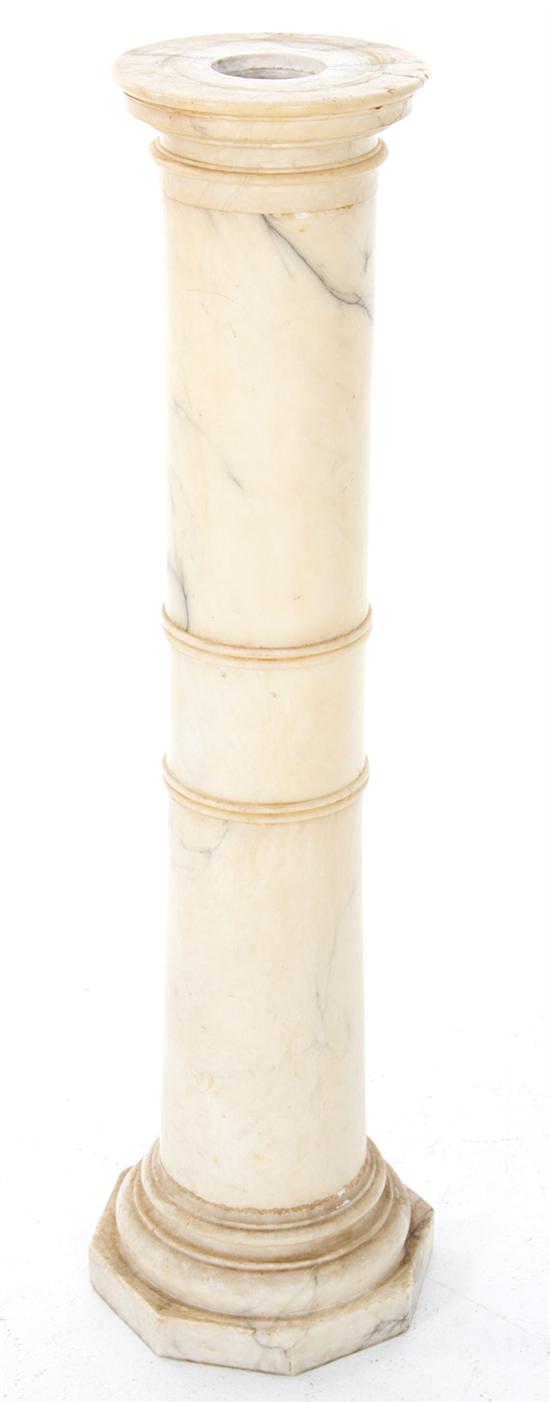 Victorian white marble pedestal 137774