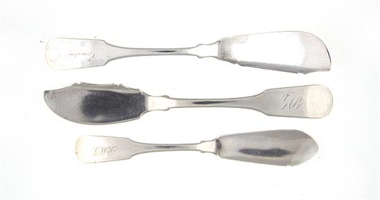 Charleston coin silver butter servers 1377b3