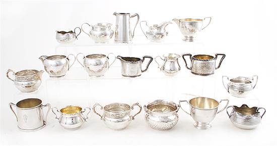 American sterling cream and sugar sets