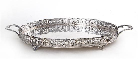 Continental silver footed tray