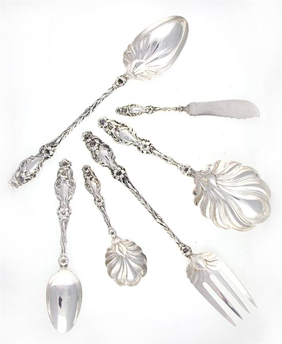 Whiting Lily pattern sterling flatware