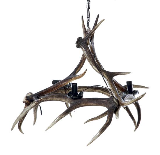 Rustic French antler chandelier