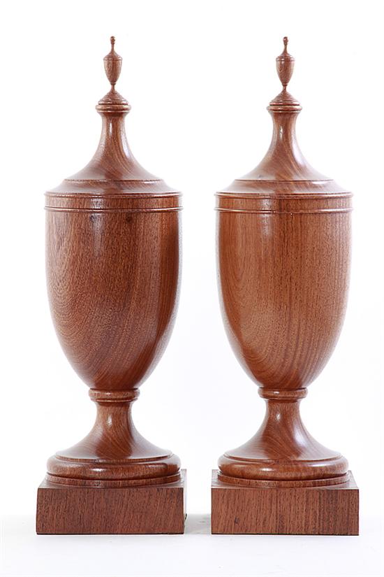 Pair Padauk urns Classical urn 13789a