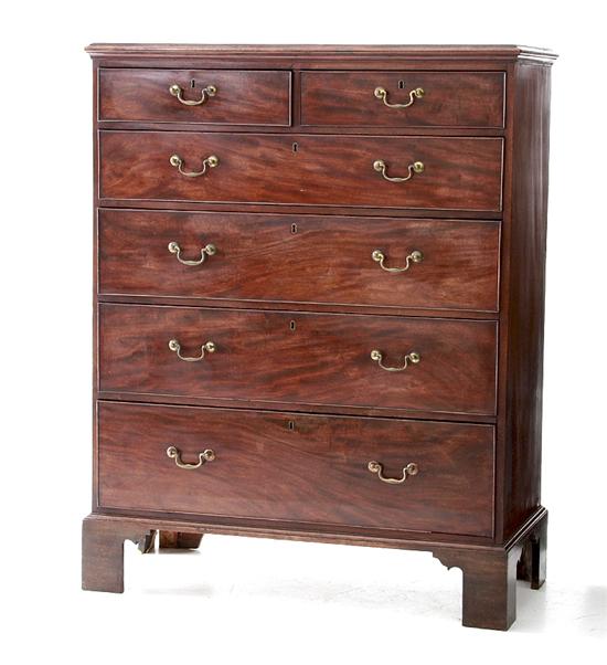 Georgian mahogany chest of drawers 13789d