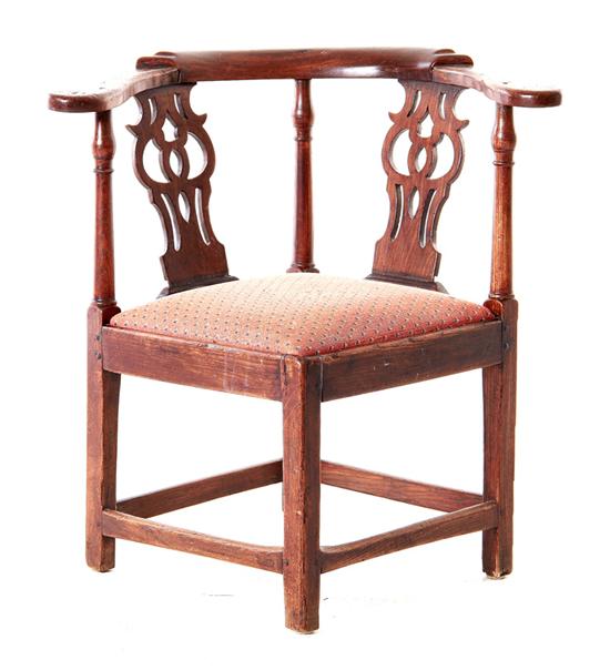 George III elm corner chair late 1378a7