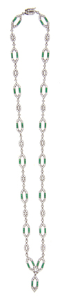 Art Deco style emerald and diamond 1378c2