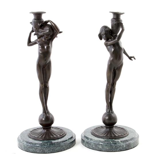 Pair Art Nouveau style figural 1378bc