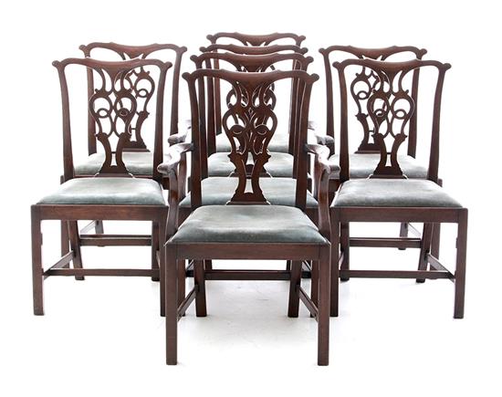 Set of eight George III style mahogany