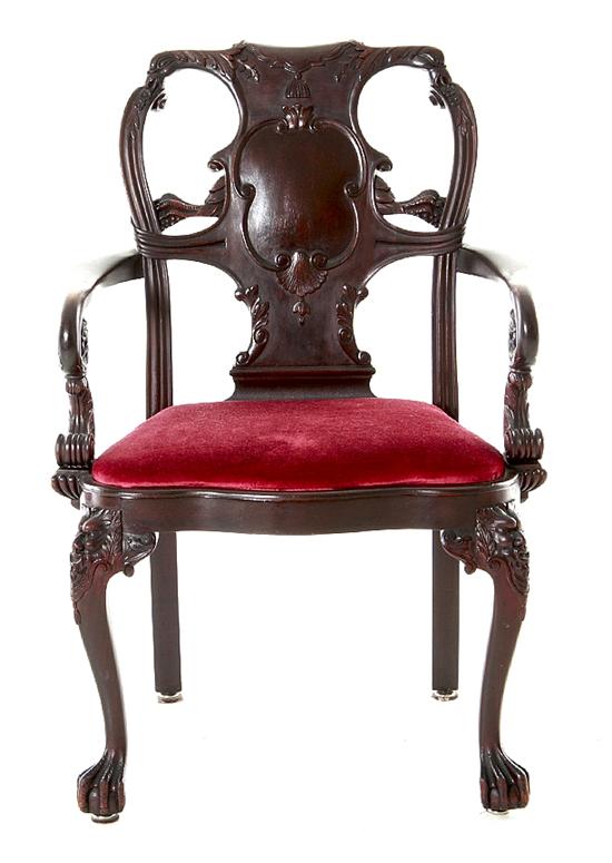 Chippendale style carved mahogany 1378e0
