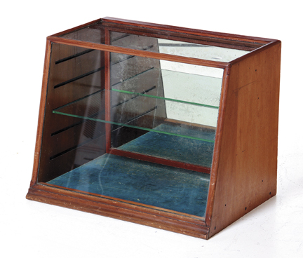 Mahogany countertop display case and