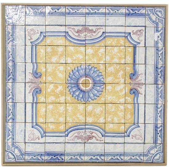 Continental faience tile panel 19th