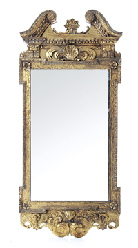 Fine English carved giltwood mirror 13793a