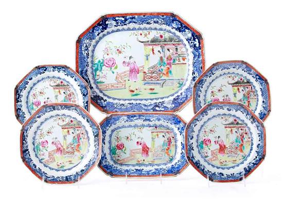 Chinese Export famille rose plates 13797a