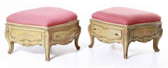 Pair Italian painted banquettes 1379ac