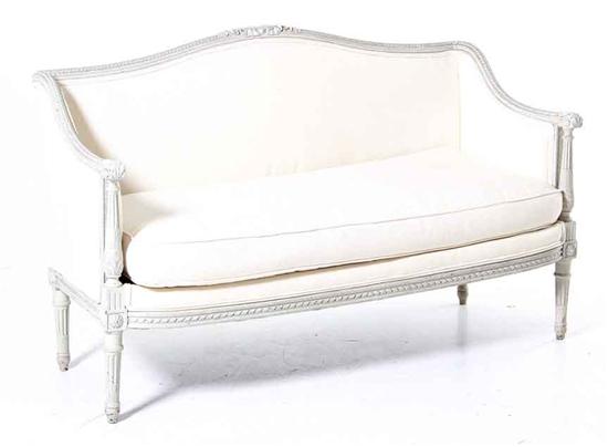 Louis XVI style painted settee