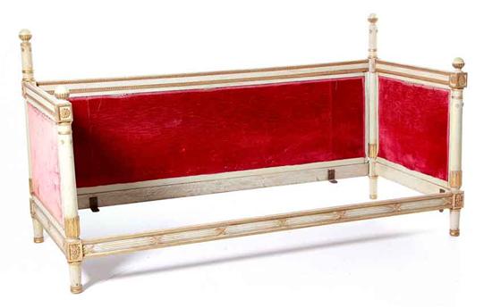 French Empire style painted daybed 1379e5