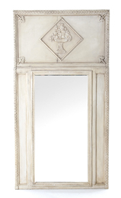 Louis XV painted trumeau mirror
