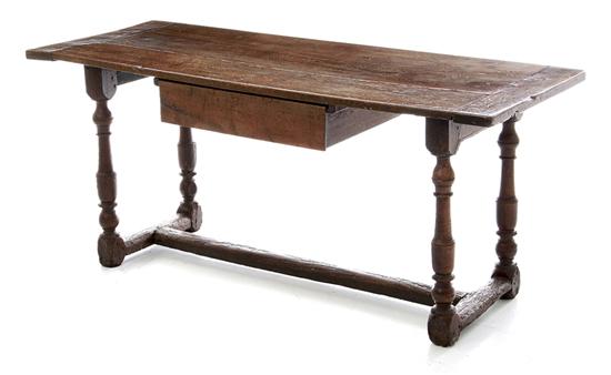 French Provincial oak farm table 1379f9