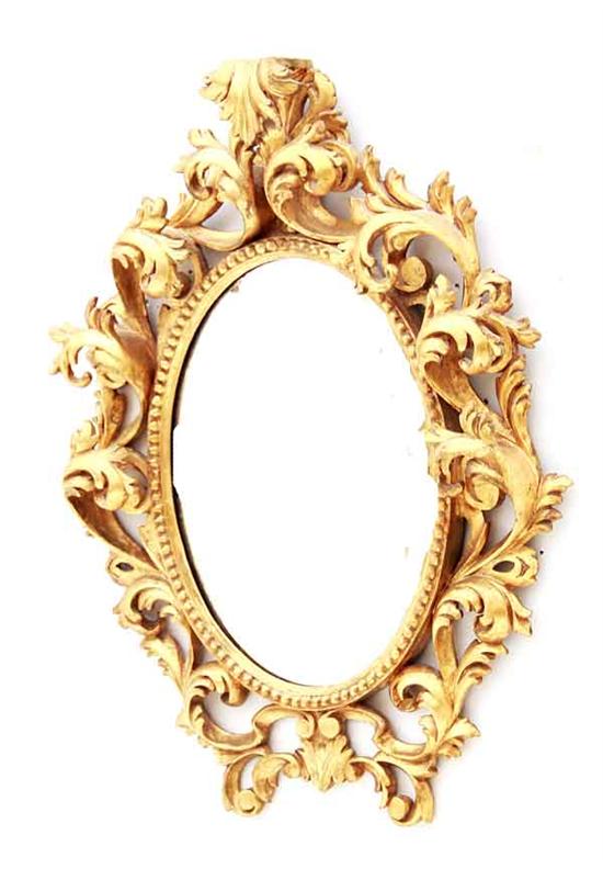 Rococo style giltwood mirror early