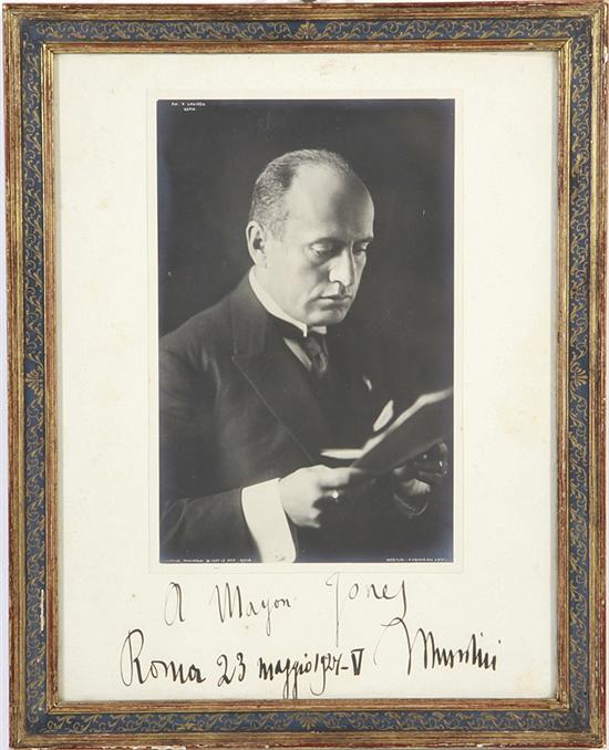 Benito Mussolini with autographed 137a73