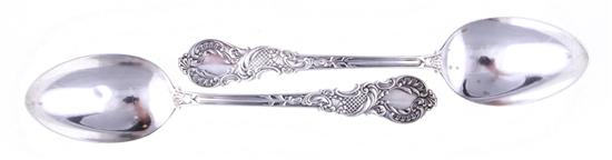 Pair Charleston silver spoons Carrington