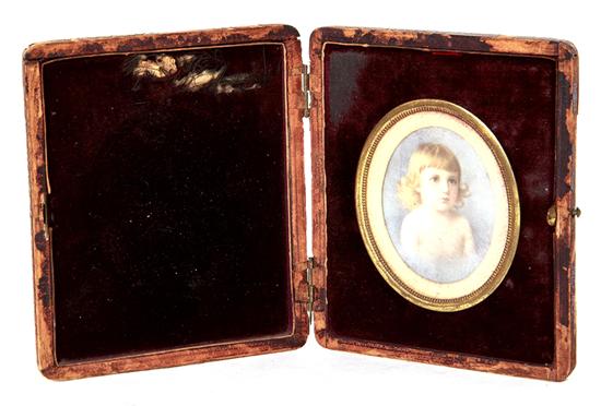 Portrait miniature of child possibly 137a7f