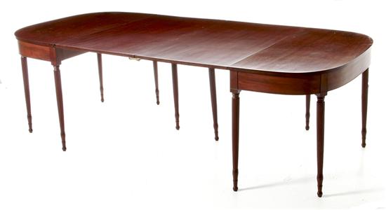 Federal mahogany dining table probably
