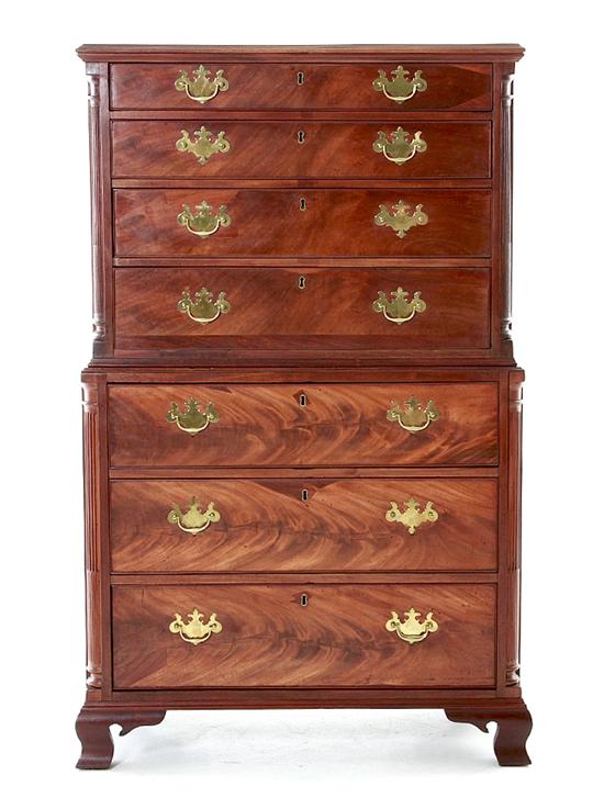 Southern Chippendale mahogany chest 137a9b