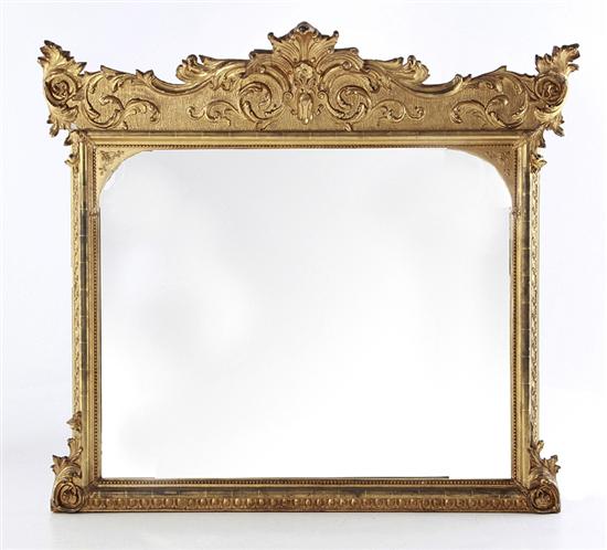 Victorian giltwood overmantel mirror