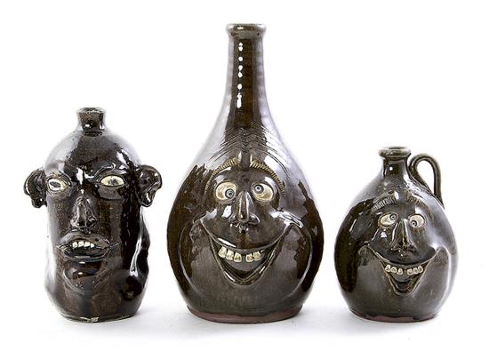 Southern pottery face jugs Crocker