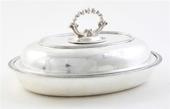 American coin silver covered entree