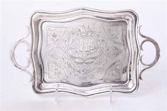 Russian silver diminutive tray 137b26