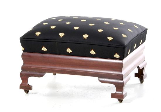 American Classical mahogany footstool