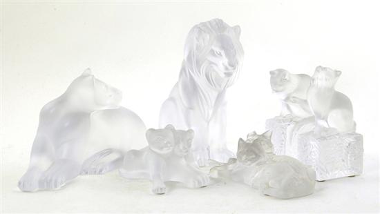 Lalique crystal figures lion L8  137b5d