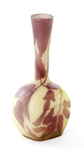 Emile Galle cameo glass vase circa