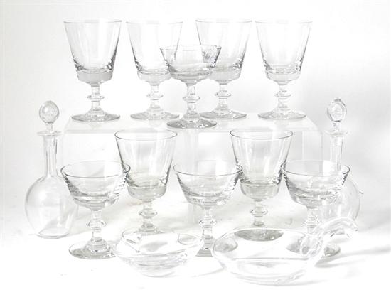 Collection of Steuben and Baccarat 137b6d