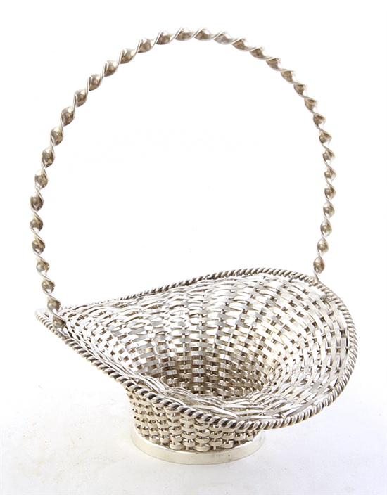 Cartier sterling basket twist handle