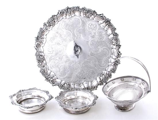 English silverplate serving pieces