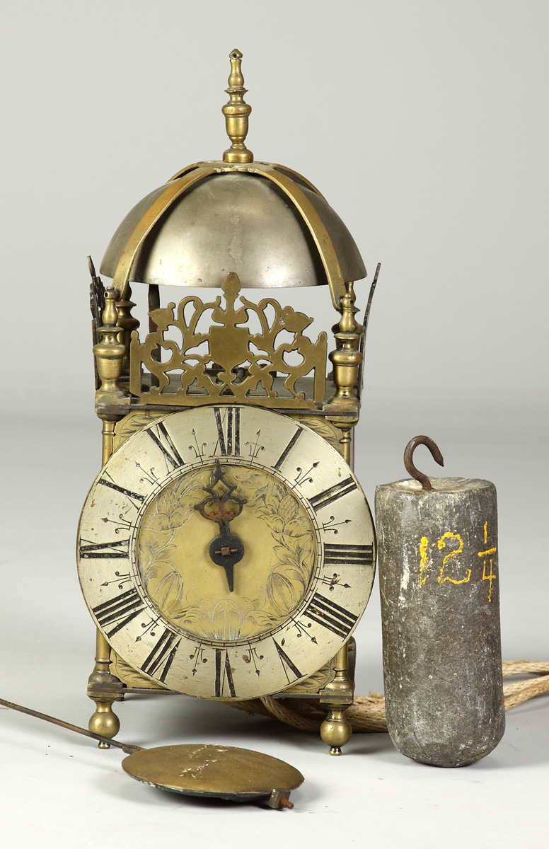 Early 1 Hand Brass Lantern Clock 137ca6