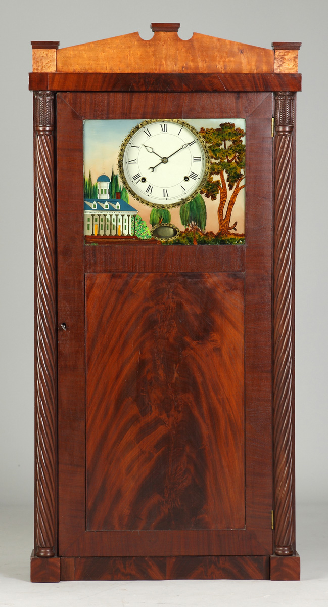 Joseph Ives Large Wall Clock Mahogany