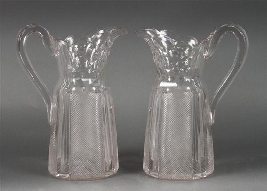 Pair of English cut and faceted 137ce0