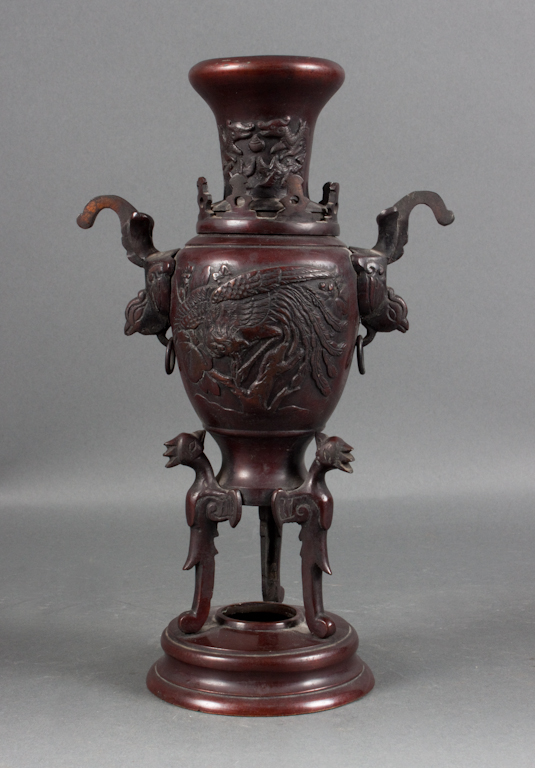 Chinese bronze censer late 19th 137d18
