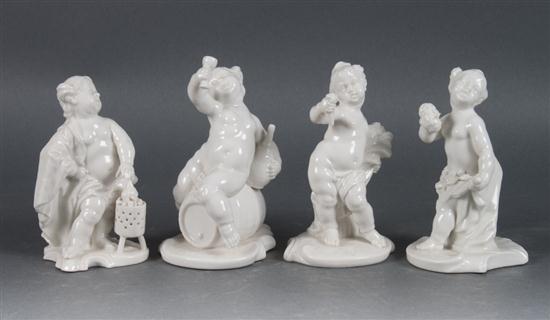 Nymphenburg white porcelain figures