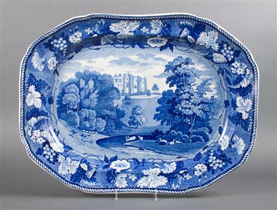 Staffordshire blue and white transfer